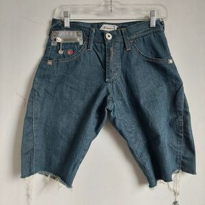 Energie by Sixty Men's Casual Blue Denim Cut-Off Shorts